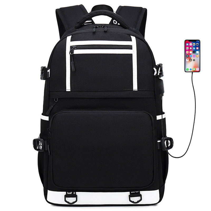 Men's Anime Large Capacity Waterproof Oxford Computer Backpacks