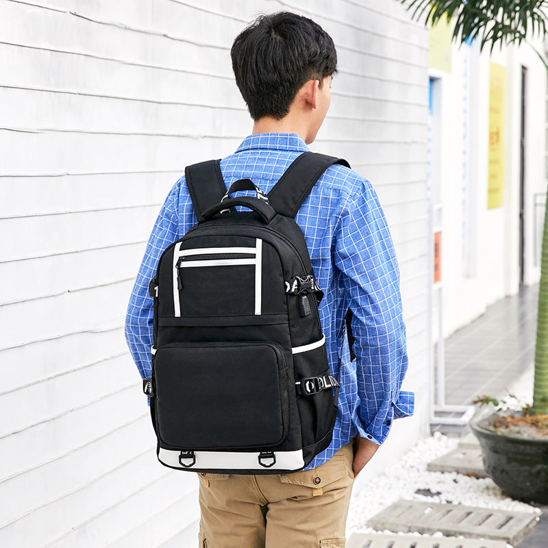 Men's Anime Large Capacity Waterproof Oxford Computer Backpacks