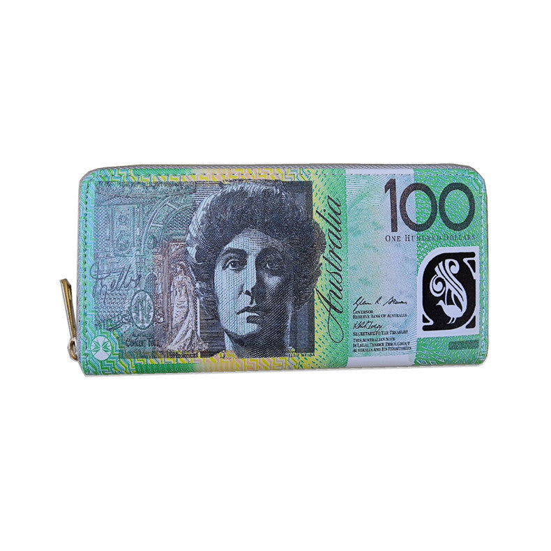 Money Pattern Usd Euro Funny Fun Ladies Wallets