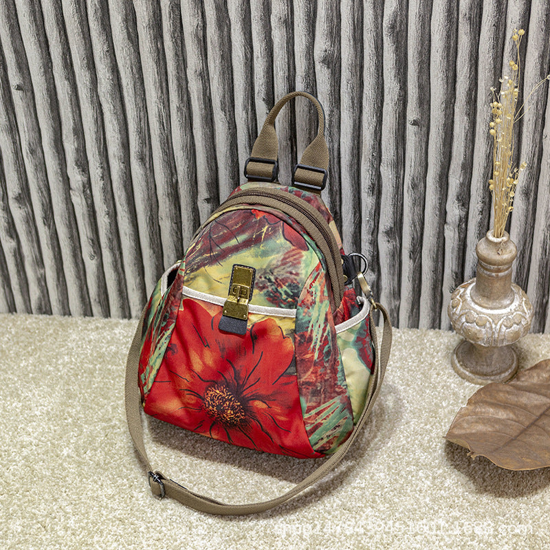 Women's Ethnic Style Waterproof Oxford Cloth Backpacks