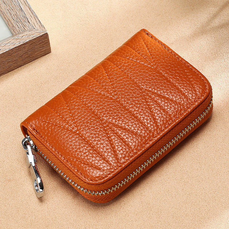 Women's Leather Expanding Large Capacity Multiple Slots Card Holder