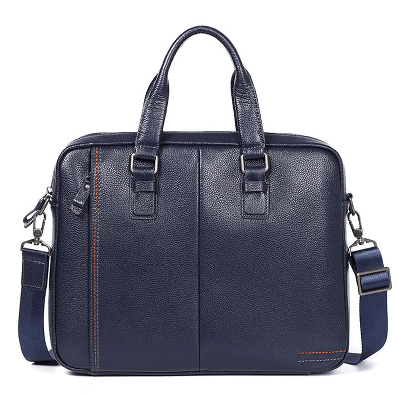 Men's First Layer Cowhide Leather Computer Large Men's Messenger Bags