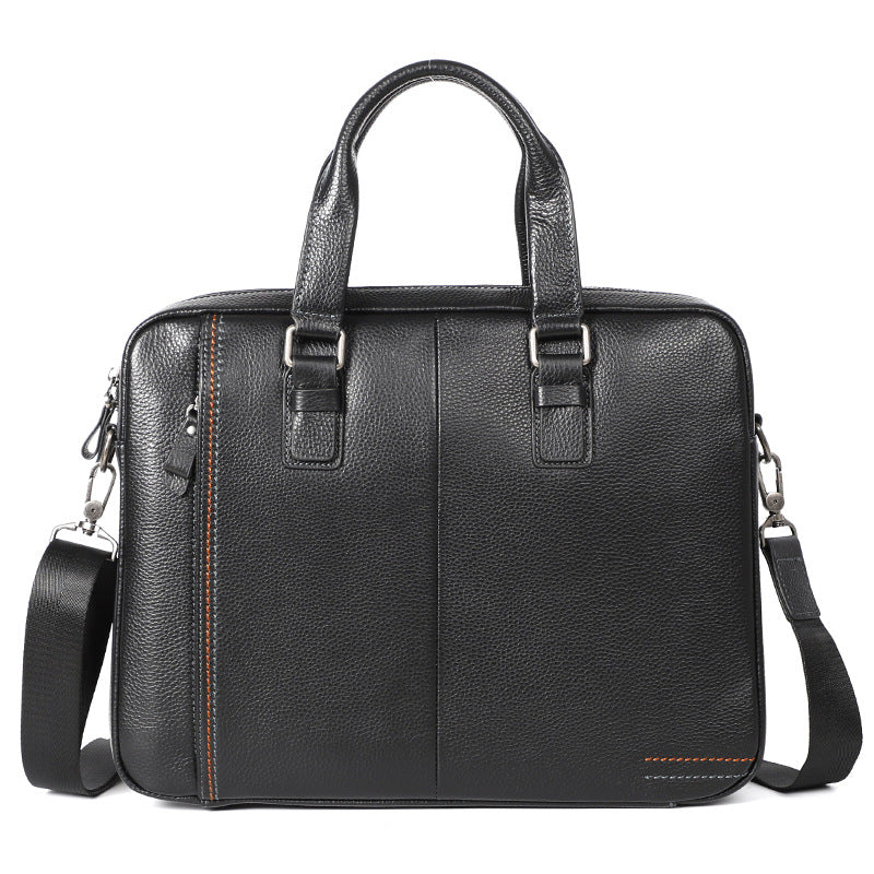 Men's First Layer Cowhide Leather Computer Large Men's Messenger Bags