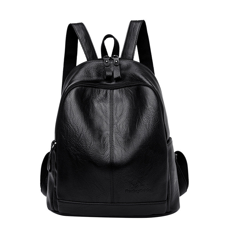 Women's Elegant Korean Fashionable Soft Leather Backpacks