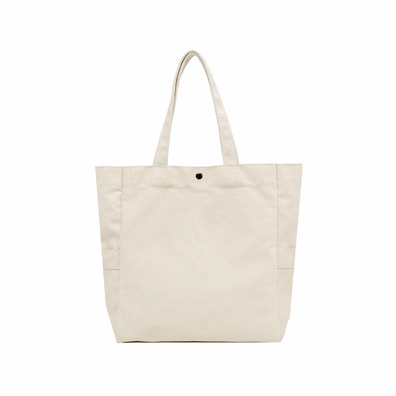 Women's Korean Style Solid Color Large Capacity Artistic Shoulder Bags