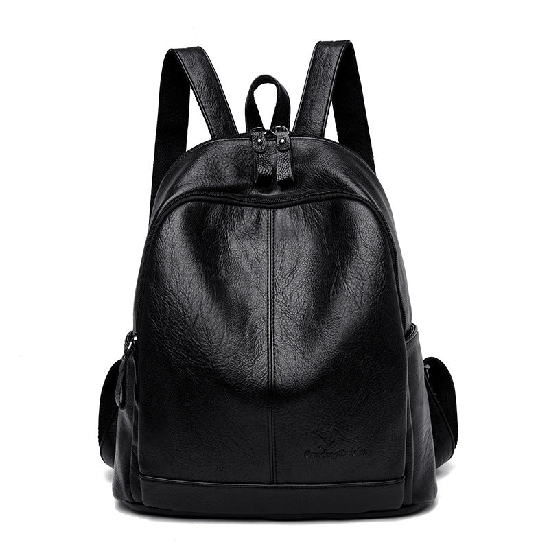 Women's Elegant Korean Fashionable Soft Leather Backpacks