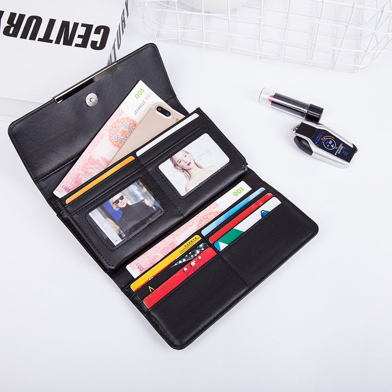 Women's Geometric Luminous Long Rhombus Large Colorful Ladies Wallets