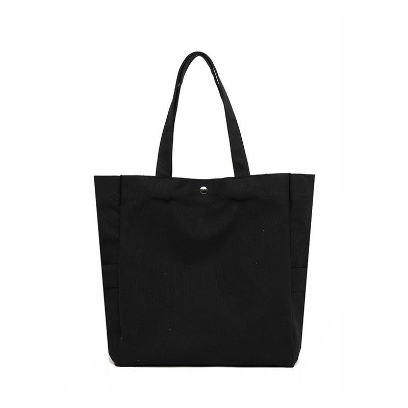 Women's Korean Style Solid Color Large Capacity Artistic Shoulder Bags