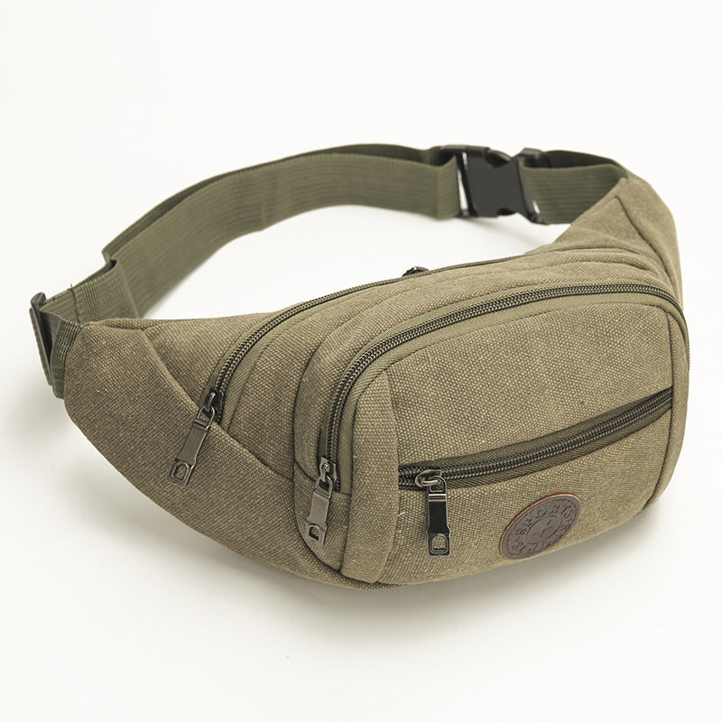 Men's Glamorous Canvas Multifunctional Mobile Cashier Men's Waist Packs