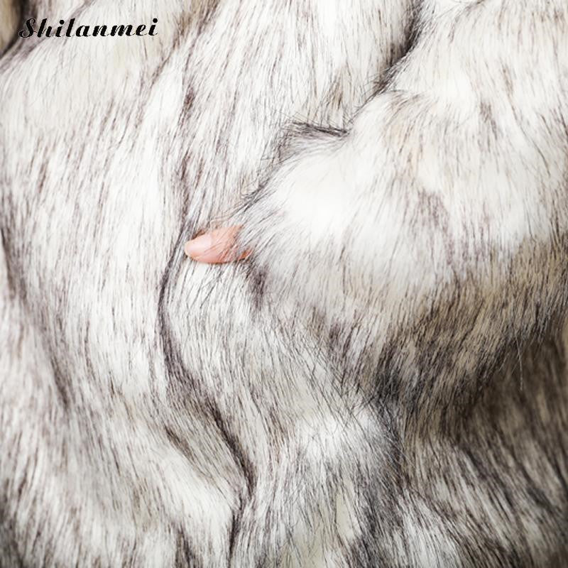 Women's Collar Long Sleeve Street Style Faux Fur Coats