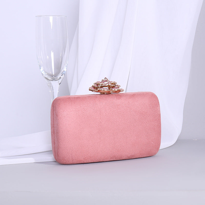 Women's Clutch Banquet Rhinestone Metal Flower Dinner Evening Bags