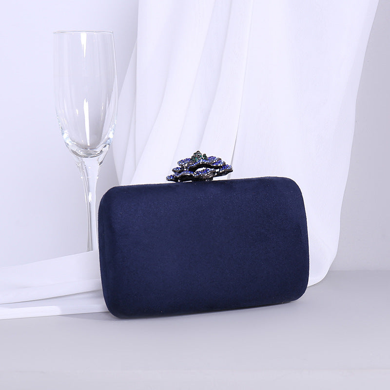Women's Clutch Banquet Rhinestone Metal Flower Dinner Evening Bags
