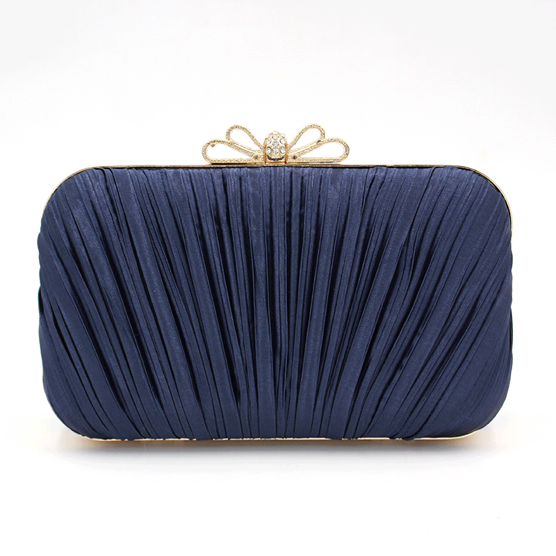 Women's Pleated Hand Holding Dinner Banquet Dresses Evening Bags