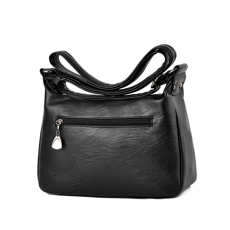 Women's Fashionable Mom Large Capacity Soft Leather Shoulder Bags