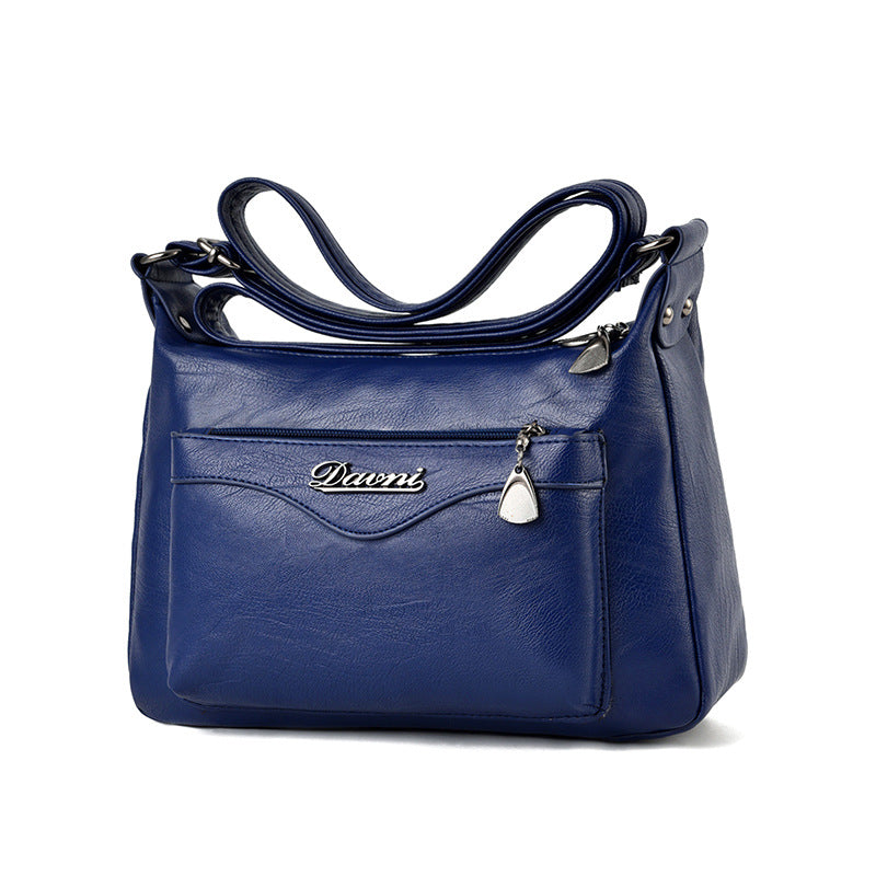 Women's Fashionable Mom Large Capacity Soft Leather Shoulder Bags