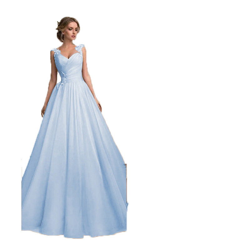 Women's Autumn Dress Collar Fashion Mesh Long Dresses