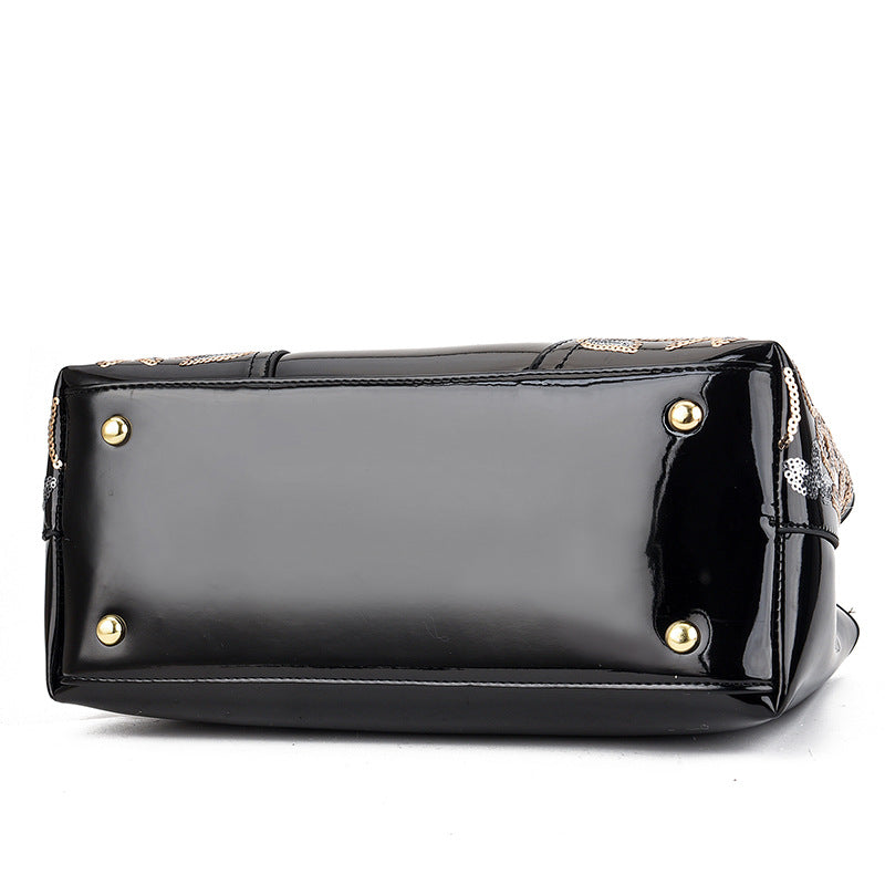Women's Shiny Bridal Wedding Elegant Large Capacity Shoulder Bags
