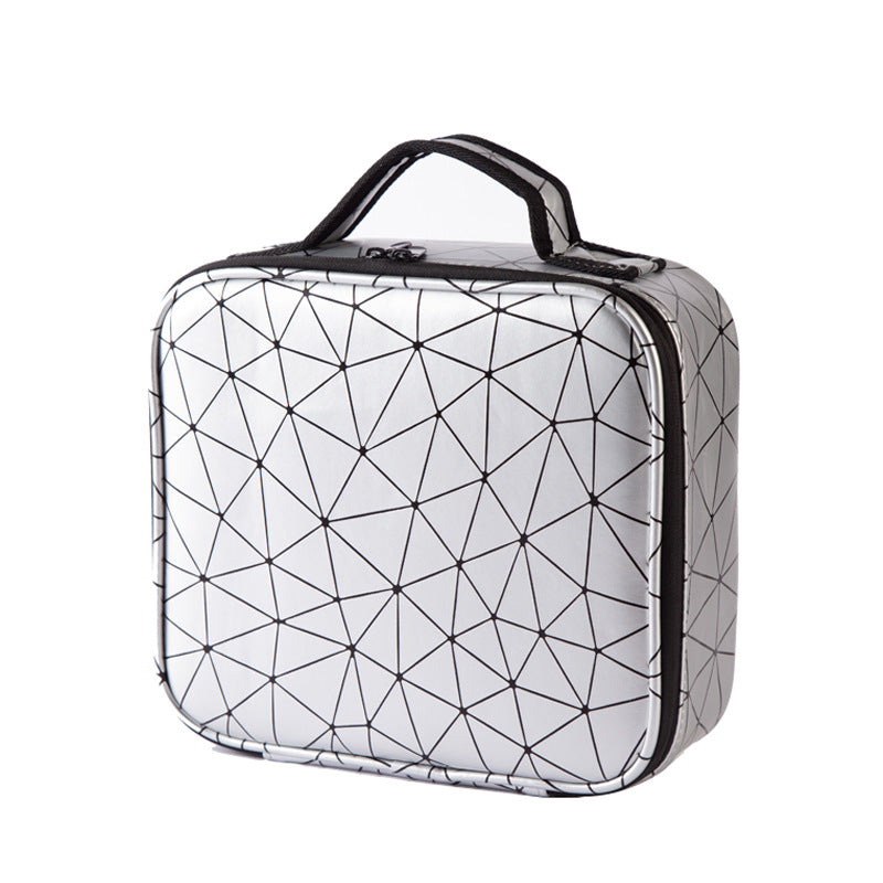 Rhombus Waterproof Partition Large Capacity Portable Cosmetic Bags