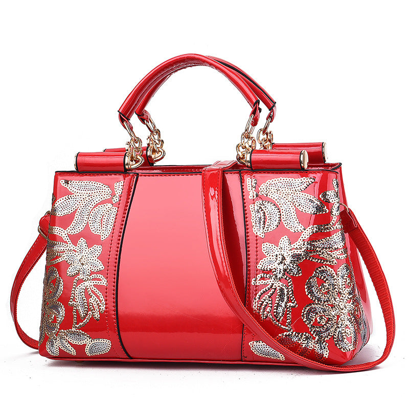 Women's Shiny Bridal Wedding Elegant Large Capacity Shoulder Bags