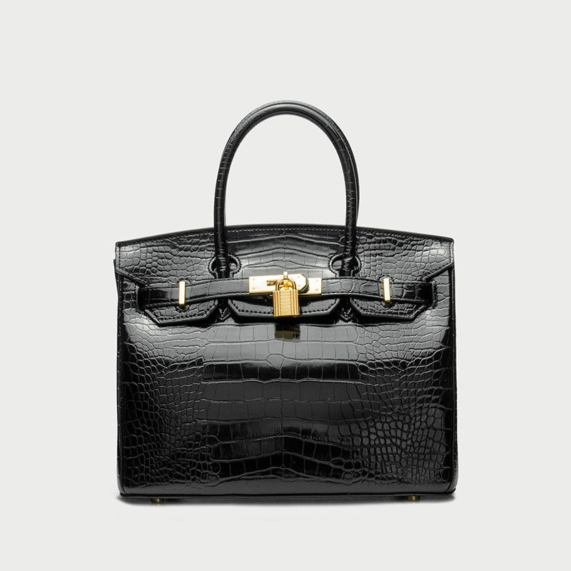Women's Fashion Litchi Pattern Alligator Print Shoulder Bags