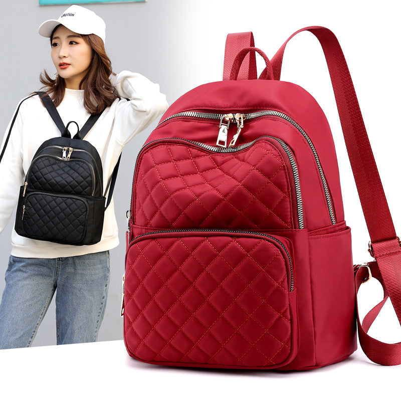 Women's Large Capacity Lightweight Nylon Embroidery Thread Backpacks
