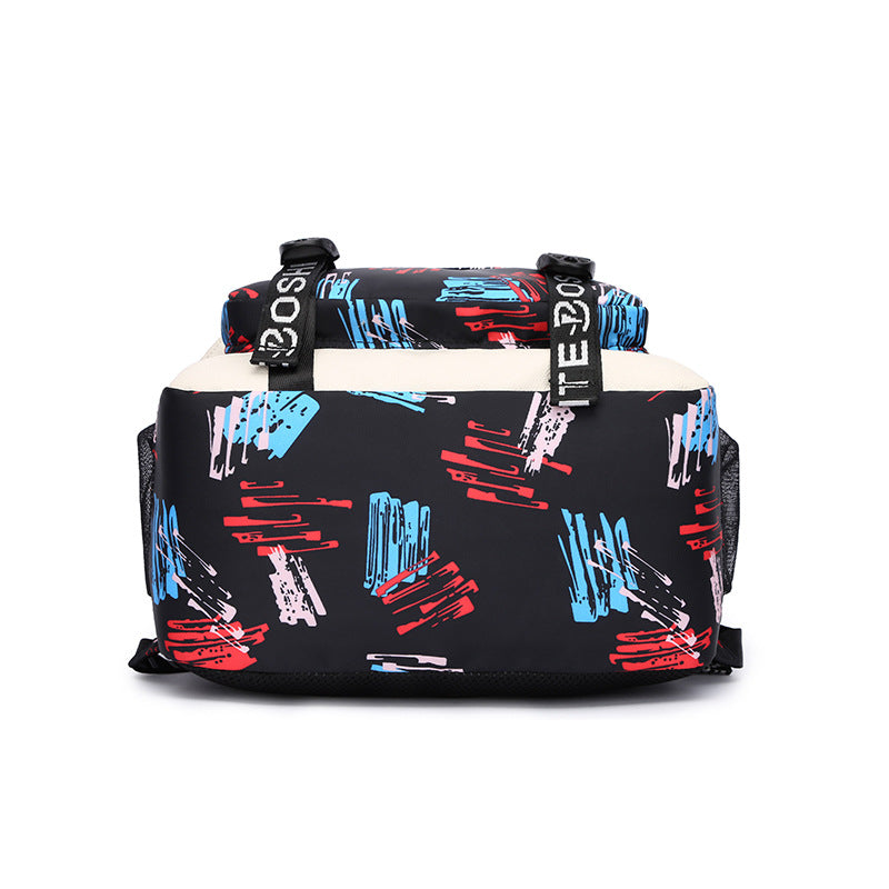 Women's & Men's & Couple Oxford Cloth Printed Fashion Large Backpacks