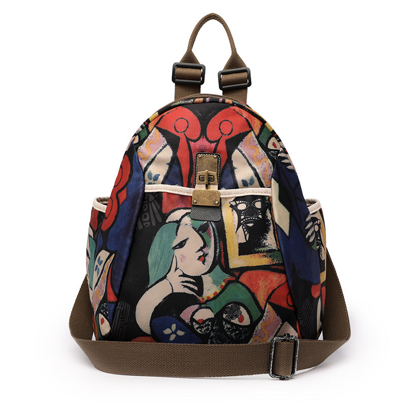 Women's Ethnic Style Waterproof Oxford Cloth Backpacks