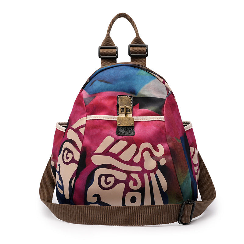 Women's Ethnic Style Waterproof Oxford Cloth Backpacks