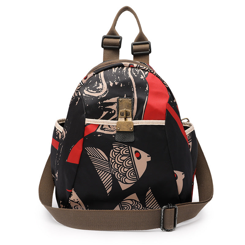 Women's Ethnic Style Waterproof Oxford Cloth Backpacks