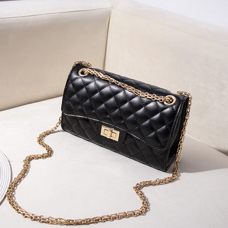 Women's Fashion Trendy Rhombus Chain Classic Style Crossbody Bags