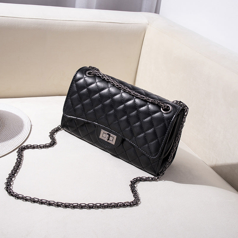 Women's Fashion Trendy Rhombus Chain Classic Style Crossbody Bags