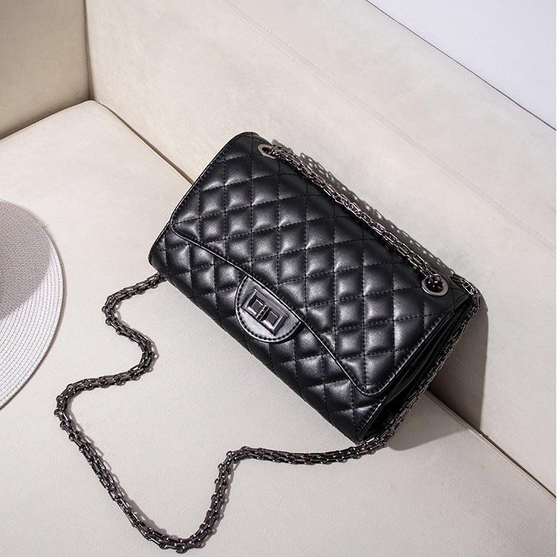 Women's Fashion Trendy Rhombus Chain Classic Style Crossbody Bags