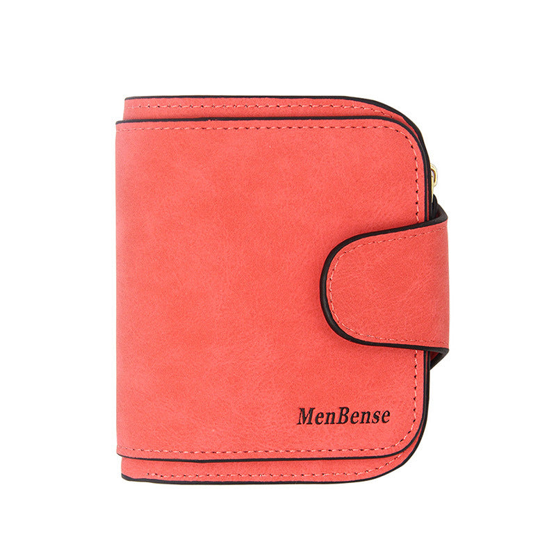 Women's Short Korean Matte Leather Cute Refreshing Ladies Wallets