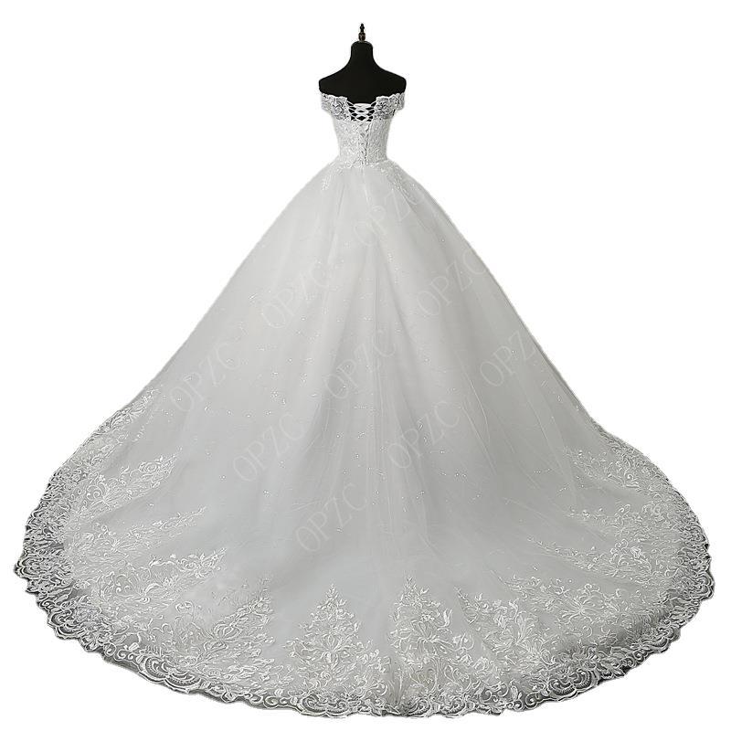 Dress Lace Embroidered Tube Bridal Sleeveless Wedding Dresses