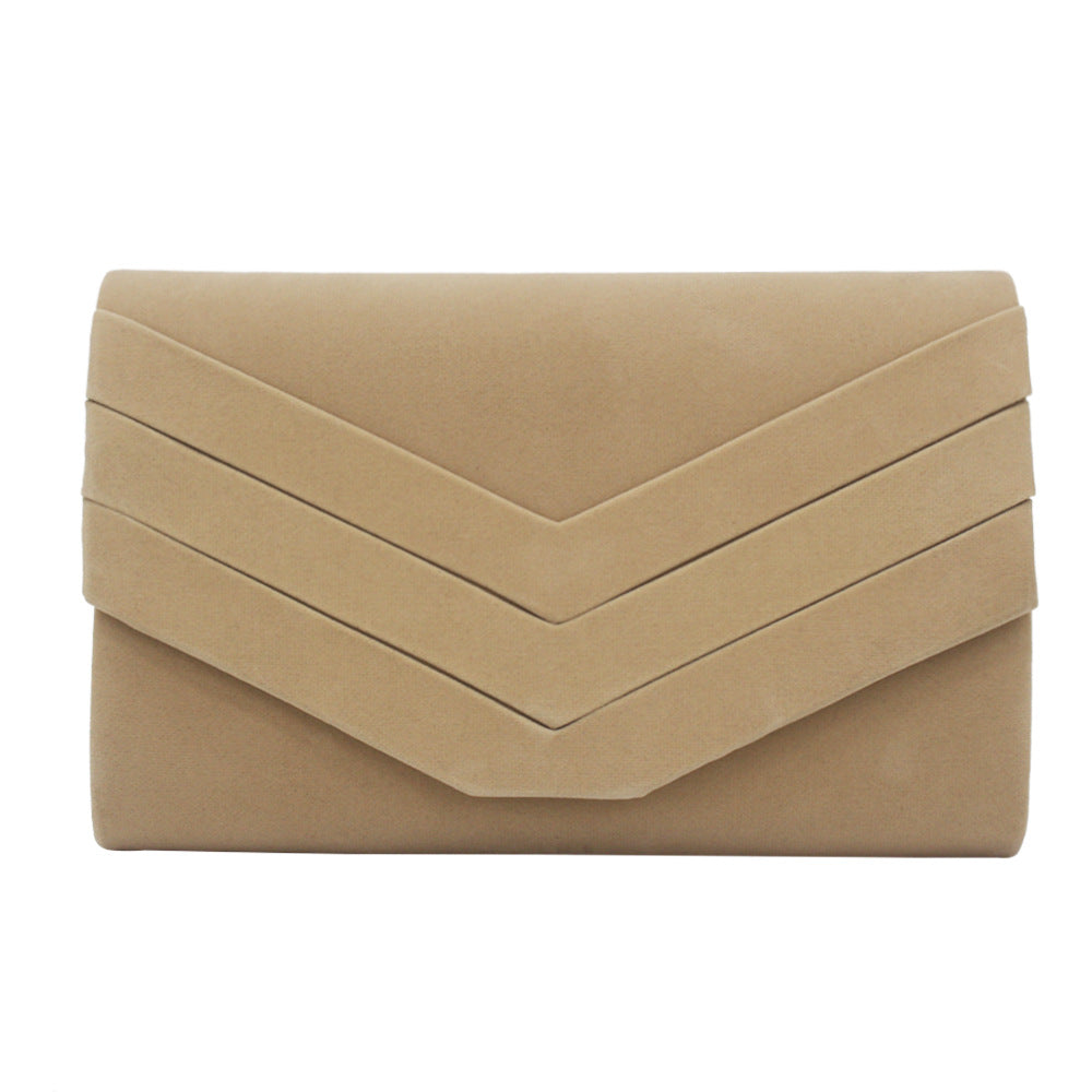 Flannel Three V Folding Fashion Clutch Evening Bags