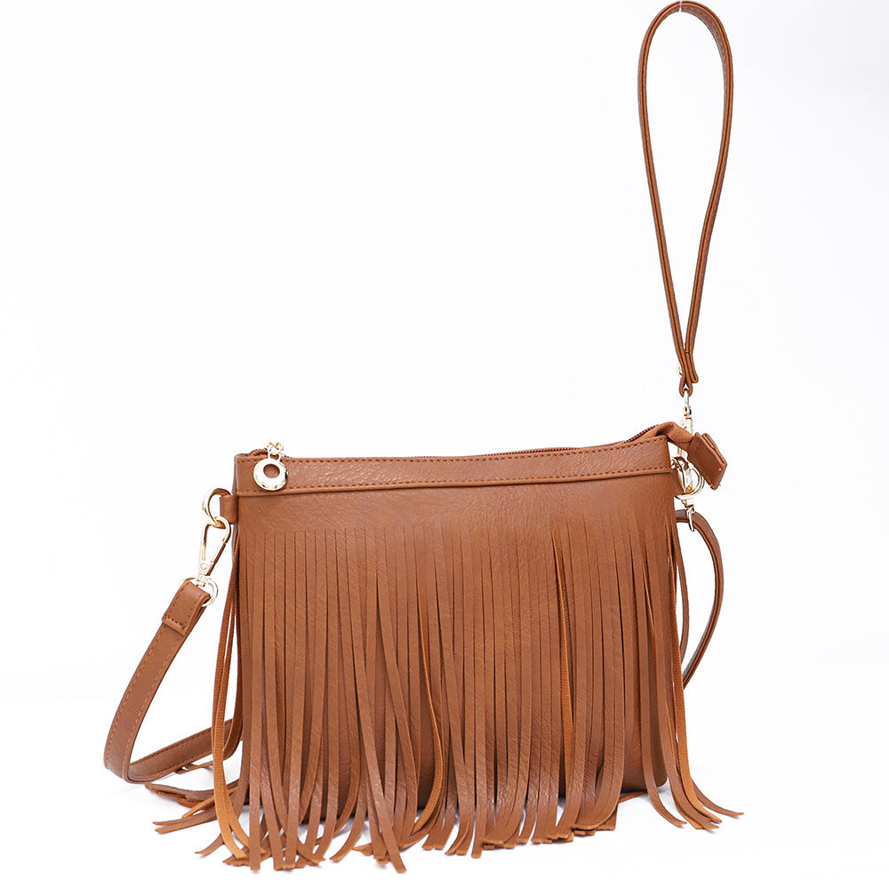 Women's American Tassel Dumpling Hand-held Short Lace Crossbody Bags