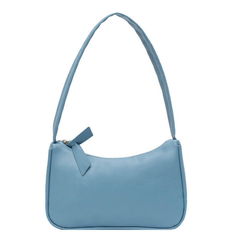 Women's Candy Cyan Niche Underarm Trendy Fashion Armpit Bags