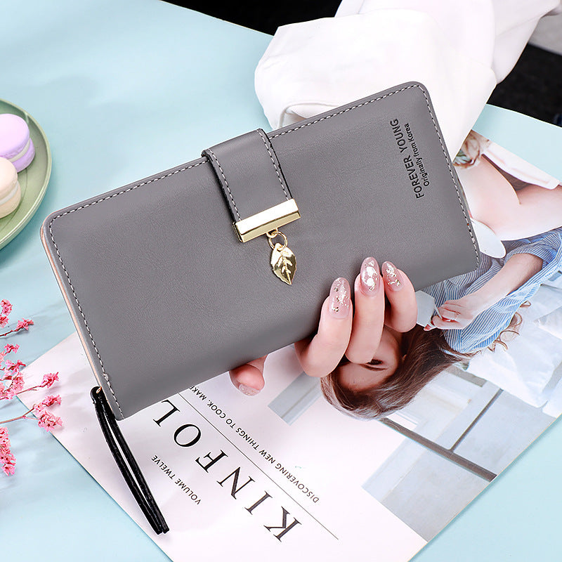 Women's Big Money Position Clutch Zipper Two Ladies Wallets