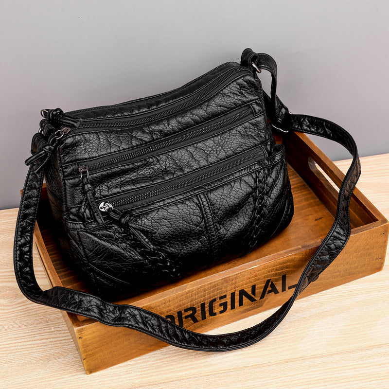 Women's Fashion Soft Leather Textured Large Capacity Bags