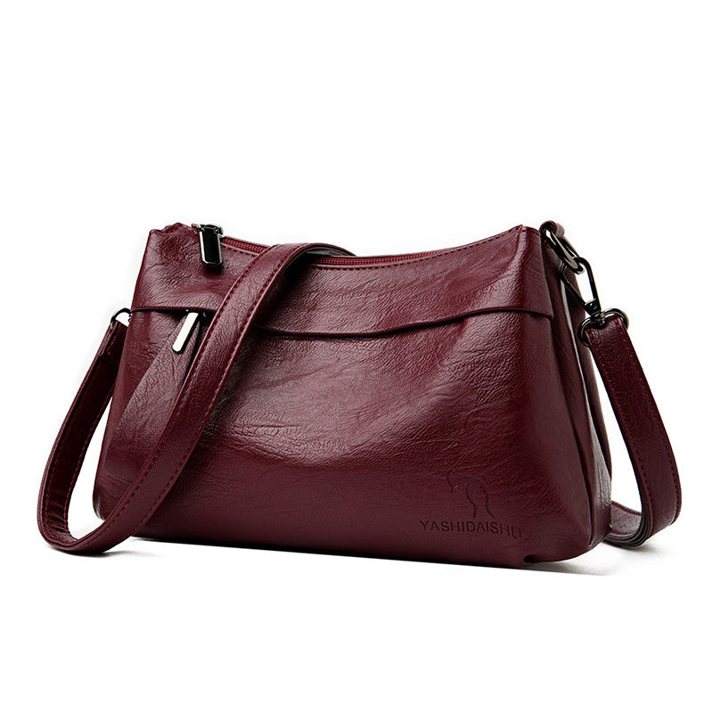 Women's Soft Leather Fashion Large Capacity Mom Shoulder Bags