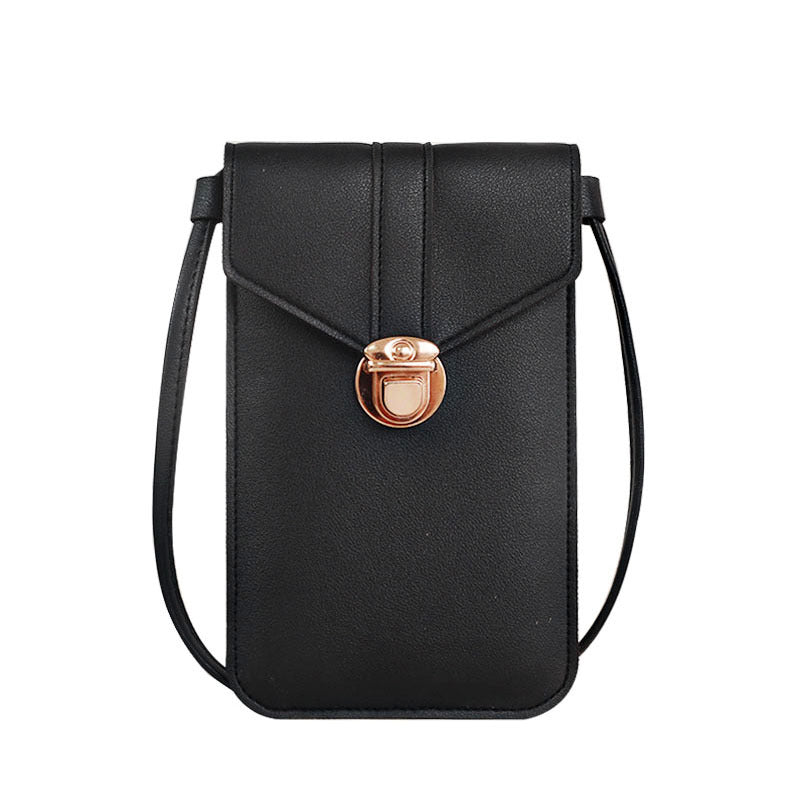 Women's Fashion Leather Touch Screen Mobile Retro Phone Bags