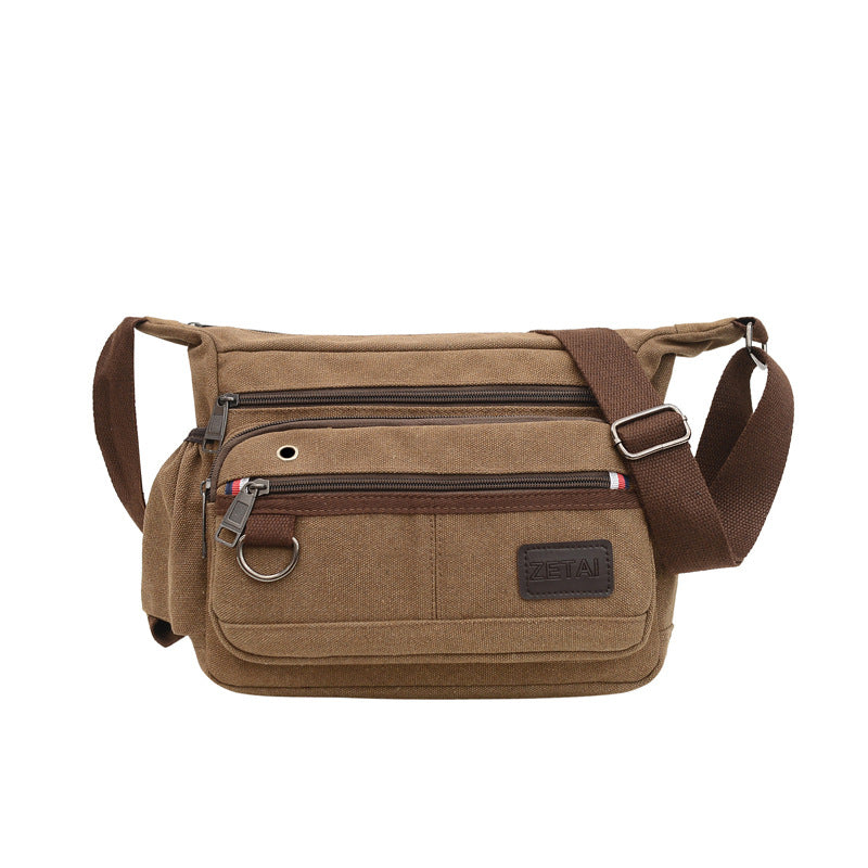 Men's Capacity Zipper Can Hold Big Water Men's Shoulder Bags