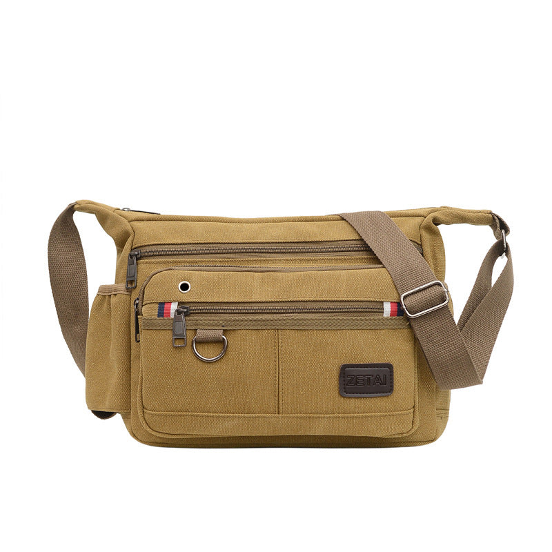 Men's Capacity Zipper Can Hold Big Water Men's Shoulder Bags