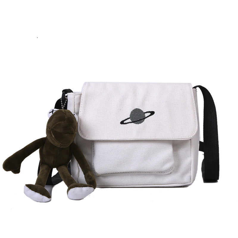Women's New Canvas Artistic Style Korean Shoulder Bags
