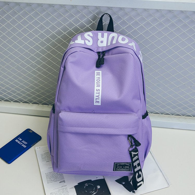 Women's & Men's & Spring Fashion Letter Large Capacity Backpacks