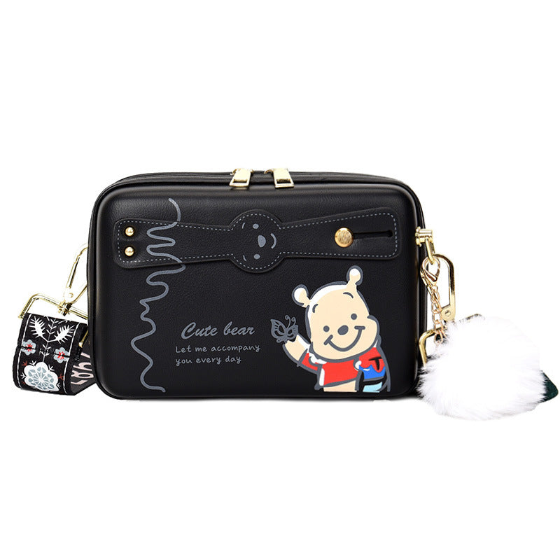 Women's Versatile Cute Little Bear Cartoon Printed Crossbody Bags