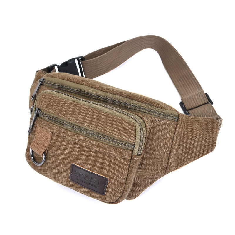 Women's & Men's & Nana Canvas Cell Large Capacity Cashier Men's Waist Packs