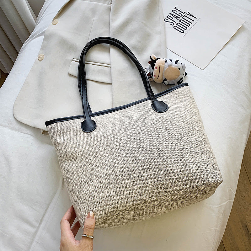Women's Korean Simple Versatile Large Capacity Canvas Bags