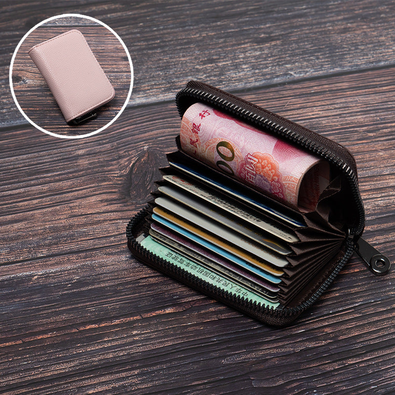 Women's & Men's & Expanding Versatile Large Capacity Zipper Card Holder