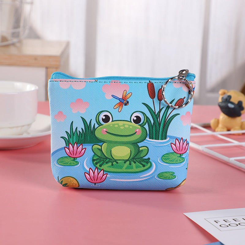 Women's Souvenir Cute Frog Cartoon Change Card Holder